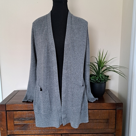 Cyrus Open Cardigan Grey Women's Medium Knit Sweater - Picture 1 of 11